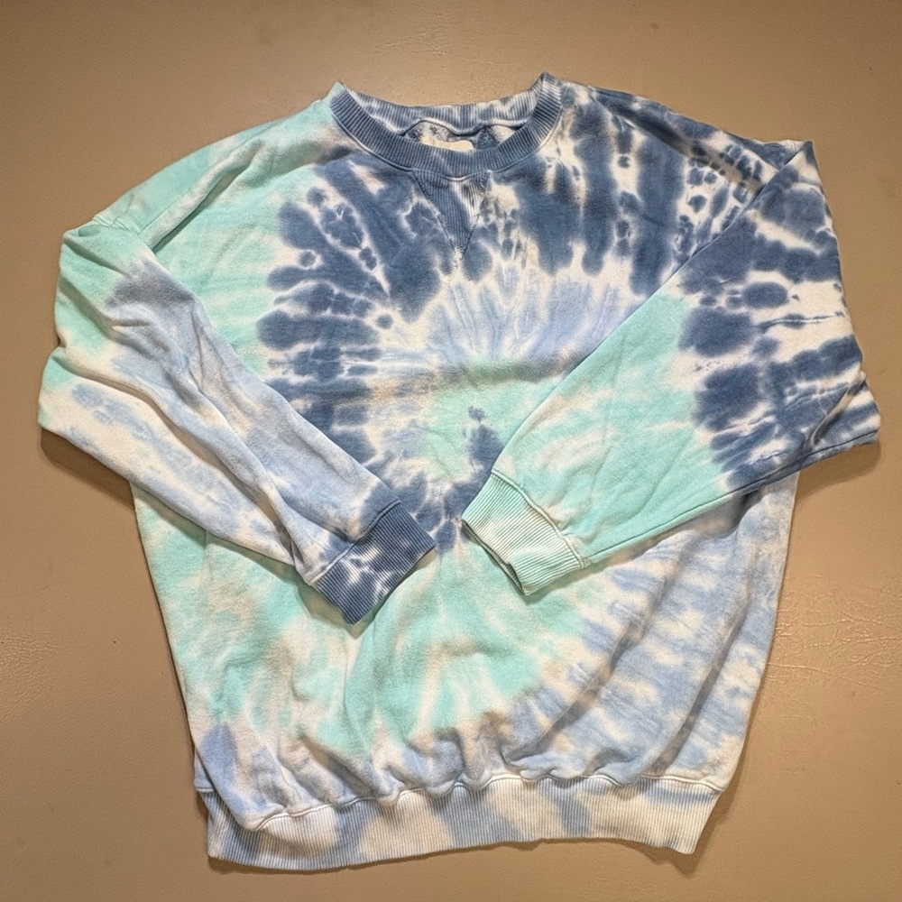 Aeropostale Tie-Dye Oversized Crew Sweatshirt